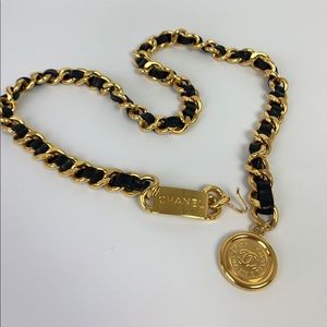 Authentic vintage rare gold Chanel belt chain